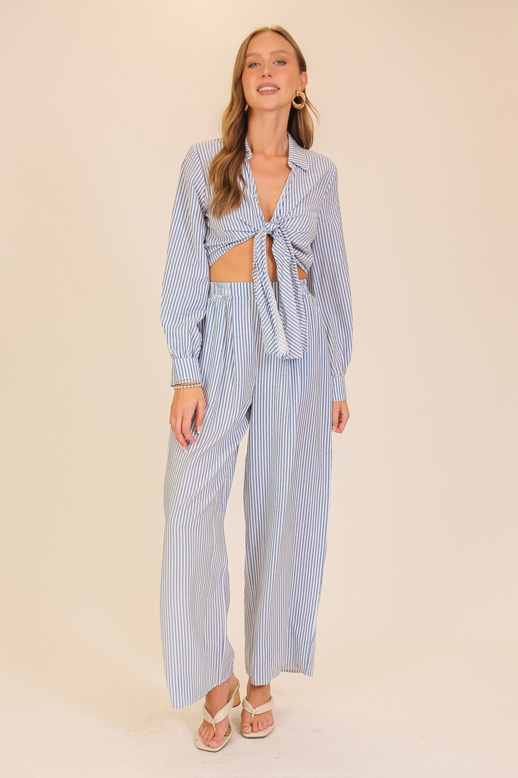 Harbor Stripe Tie Top