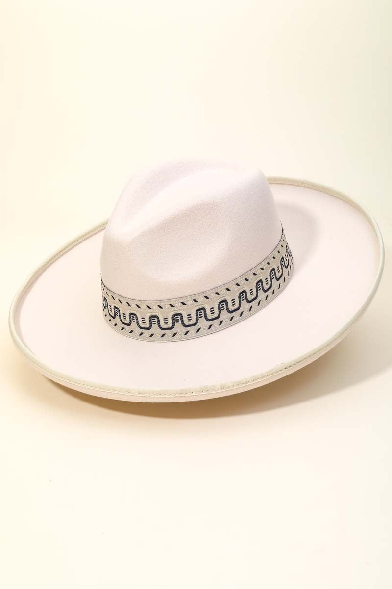 Boho Stripe Pattern Strap Fashion Hat