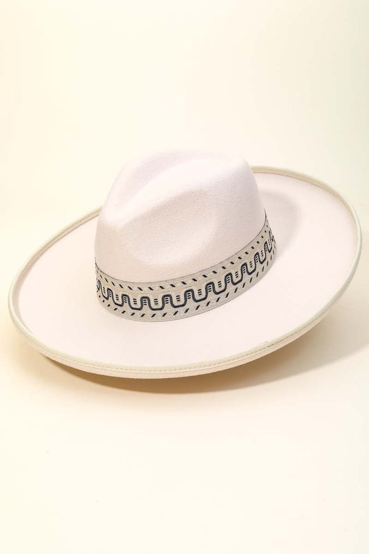Boho Stripe Pattern Strap Fashion Hat