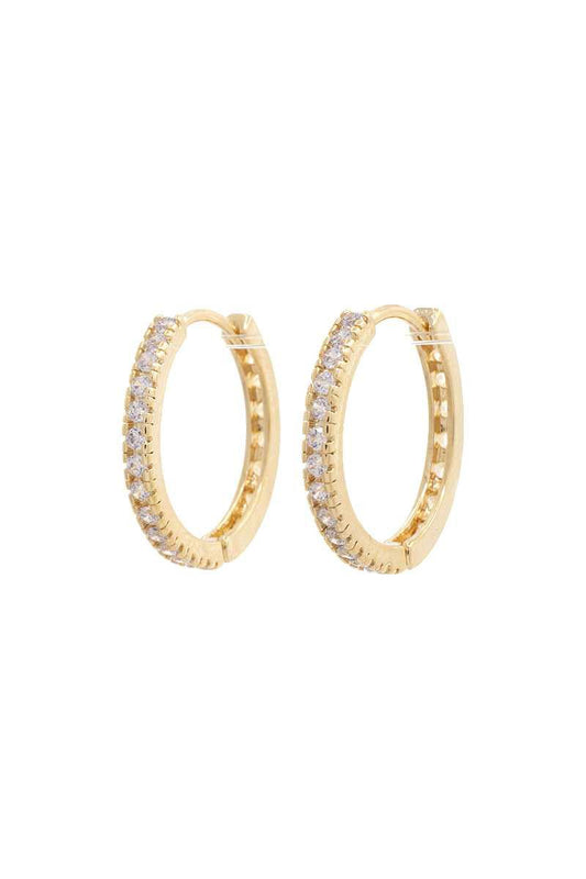 Crystal Edge Hoop Earrings