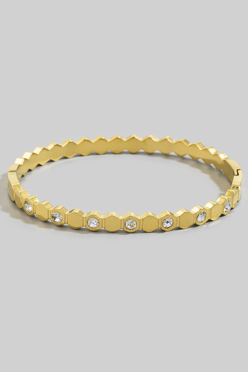 Golden Luxe Hex Bangle