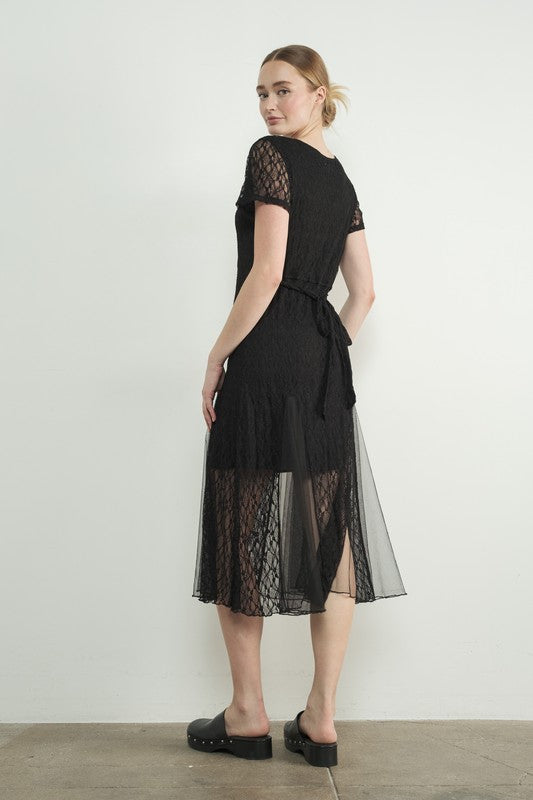 Sheer Grace Midi Dress