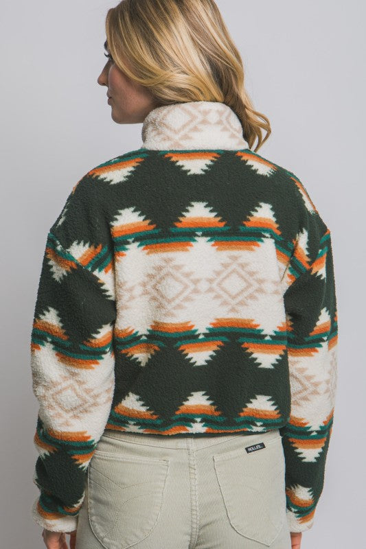 Aztec Sherpa Full Zip Jacket