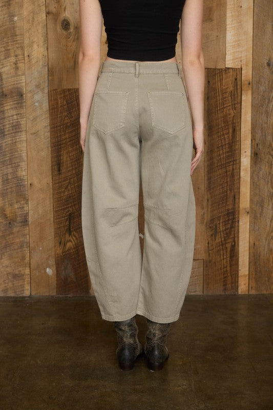City Chic Cropped Barrel Pants