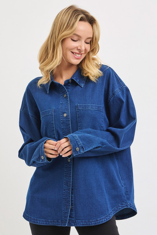 Oversized Denim Shirt