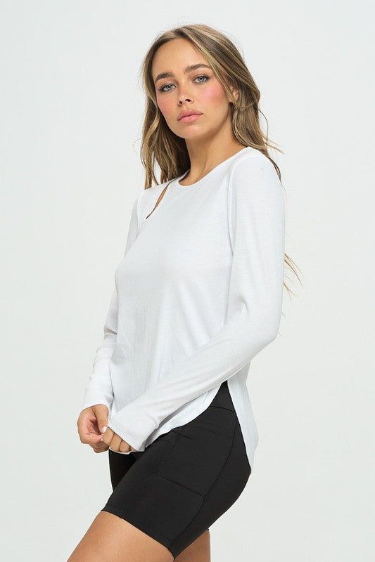 Keyhole Long Sleeve Top