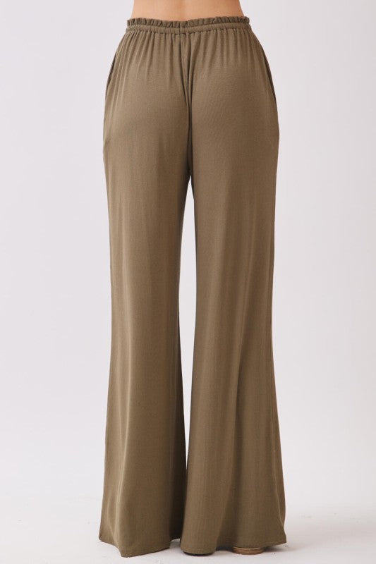 Olive Flow Drawstring Pants