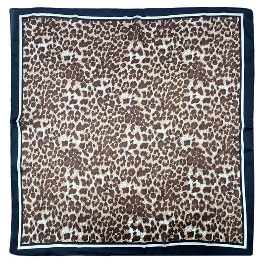 Leopard Print Square Scarf