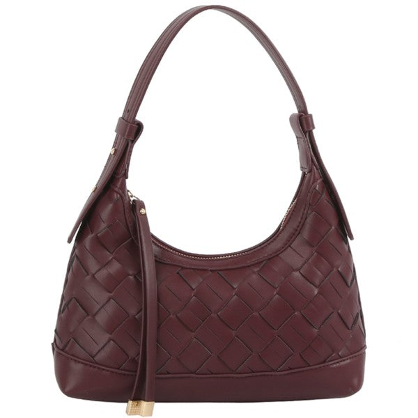 Smooth Woven Design Shoulder Bag