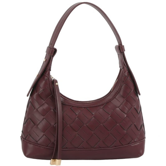 Smooth Woven Design Shoulder Bag