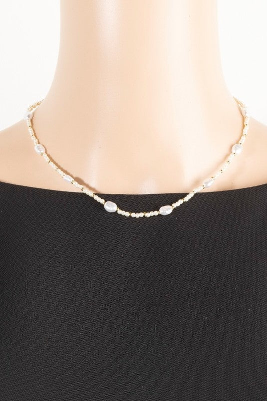 Mixed Pearl Beaded Necklace