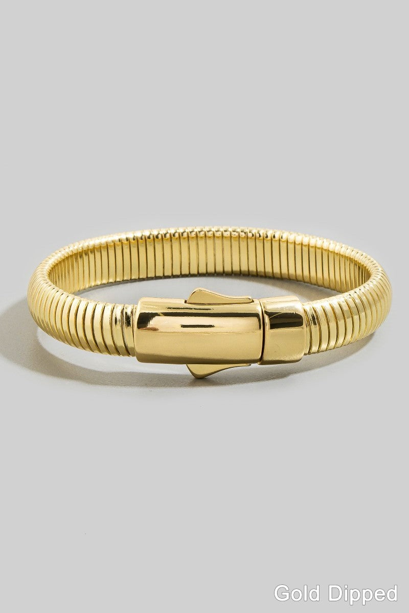 Luxe Gold Tube Bracelet