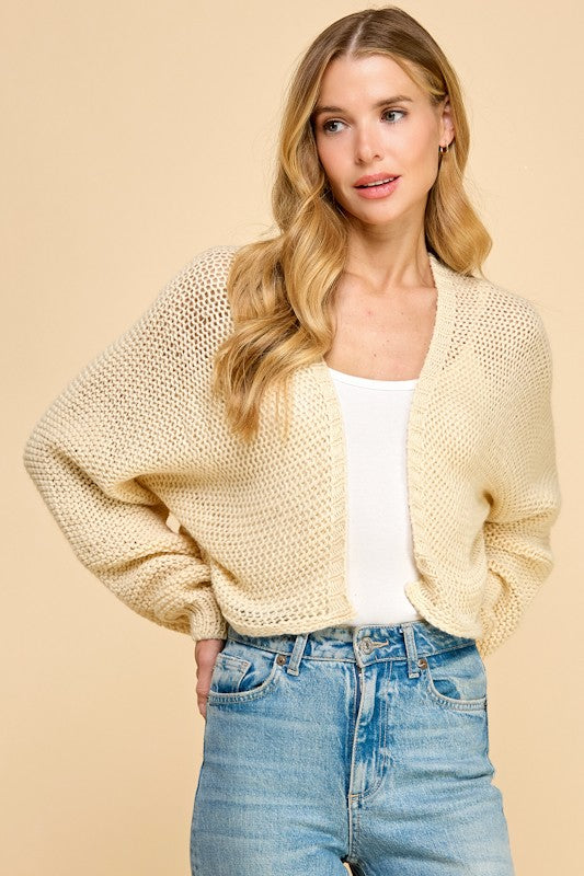 Clean Lines Cream Cardigan