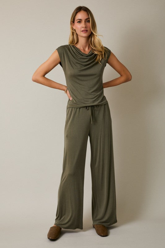 Yoga Retreat Bound Cowl Top