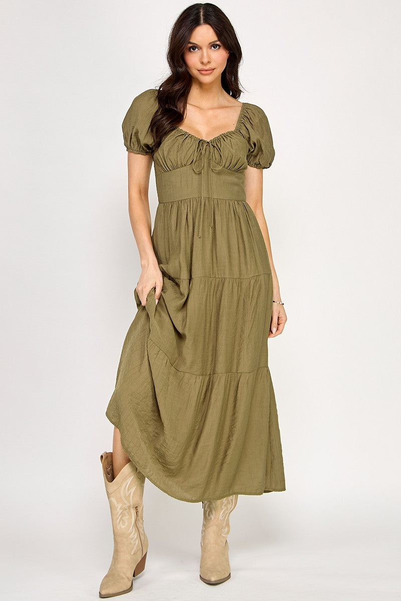Olive Grove Maxi Dress