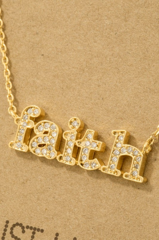 Gold Dipped Faith Necklace