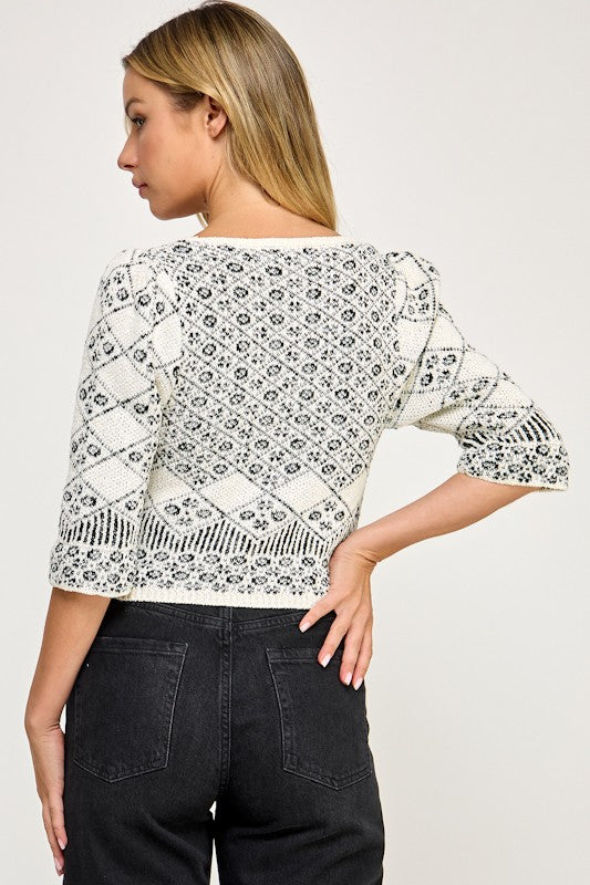 Tea Party Cropped Cardigan