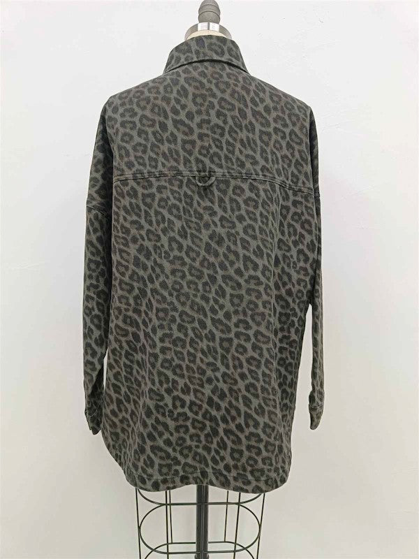 Dark Wash Animal Print Jacket