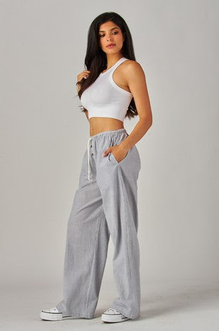 Coastline Pinstripe Boxer Pants