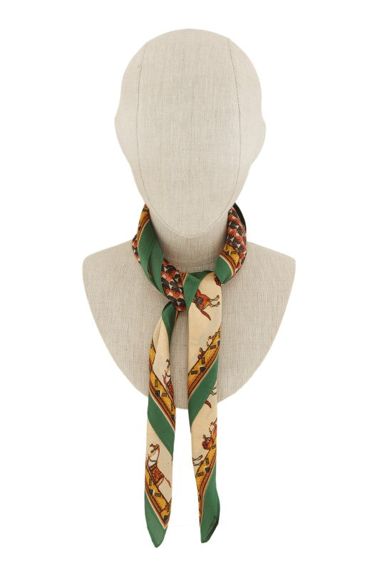 Abstract Horses Print Bandana Scarf