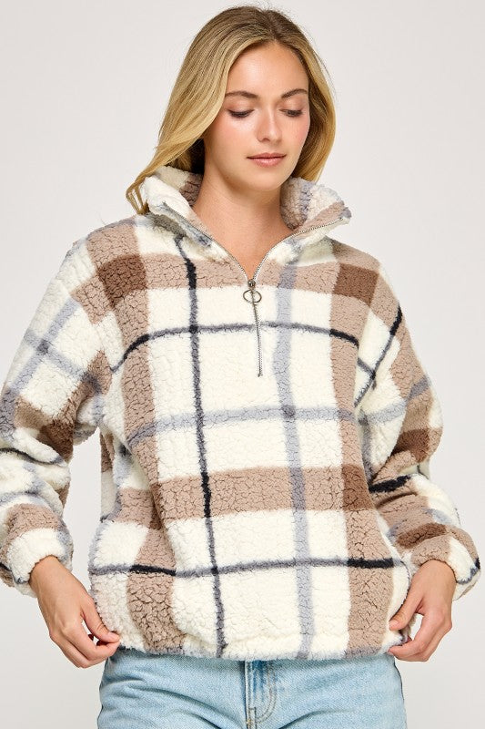 Cozy Sherpa Half Zip Up