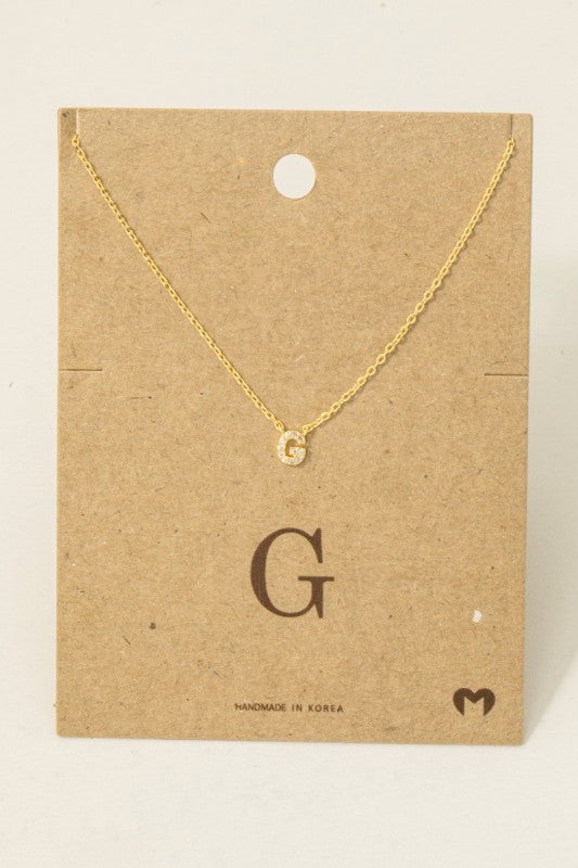 Gold Dipped Dainty Initial Necklace