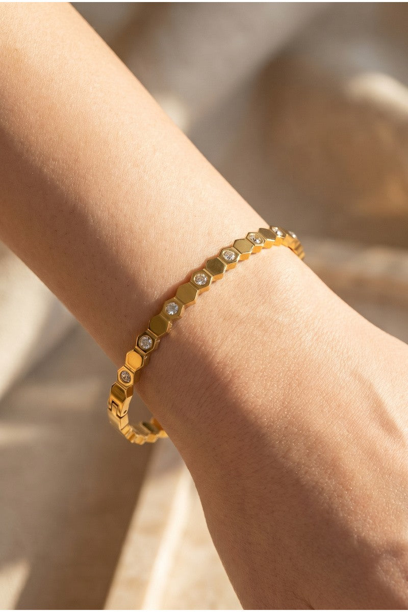 Golden Luxe Hex Bangle