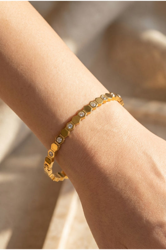 Golden Luxe Hex Bangle