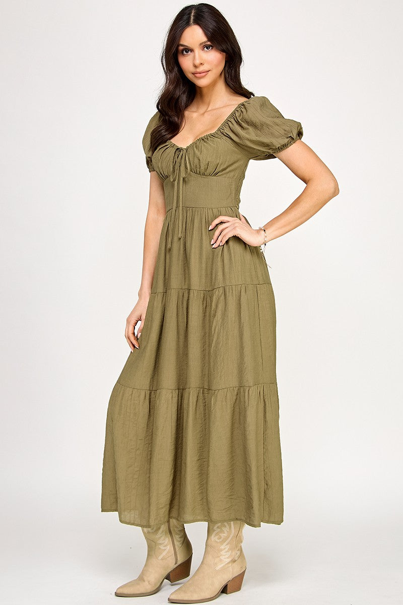 Olive Grove Maxi Dress