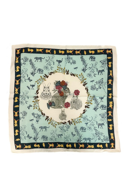 Rabbits Print Bandana Scarf