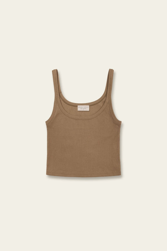 Cinnamon Ribbed Tank