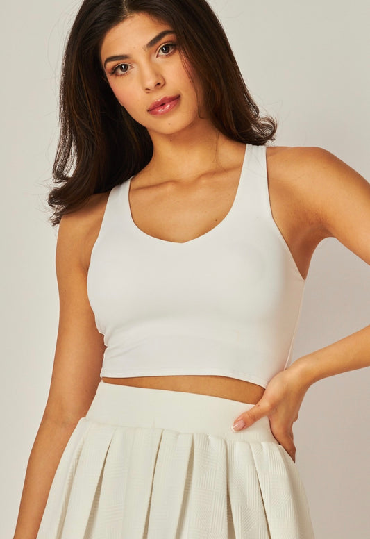 Double layered seamless crop Top