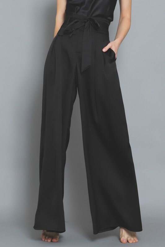 Dress to Impress Wide Leg Satin Pants