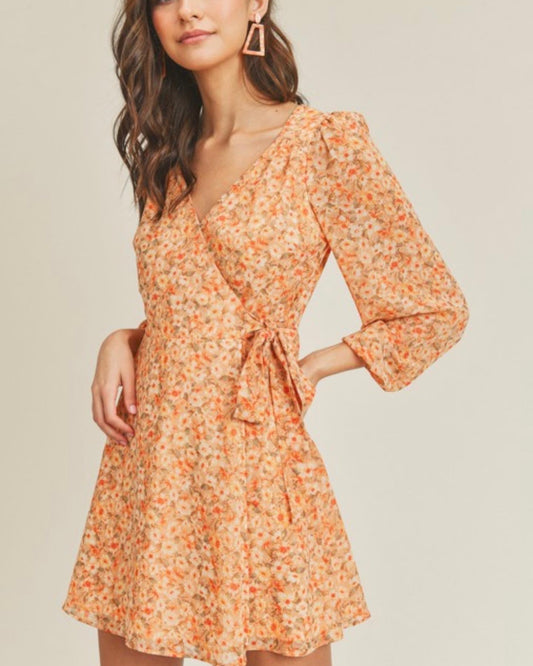 Bella Como una Flor Wrap around Dress