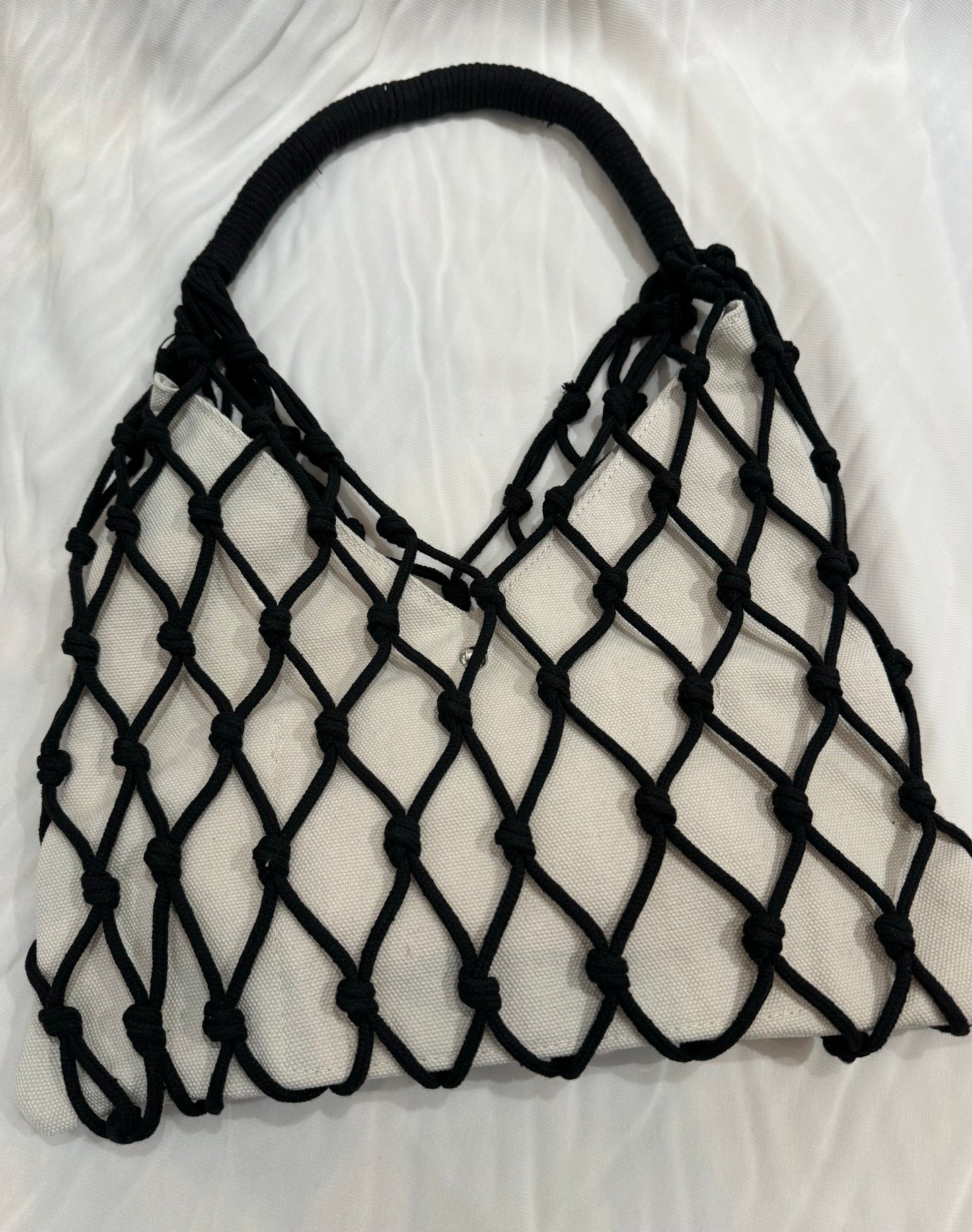 Annie Macrame Net Shoulder Bag